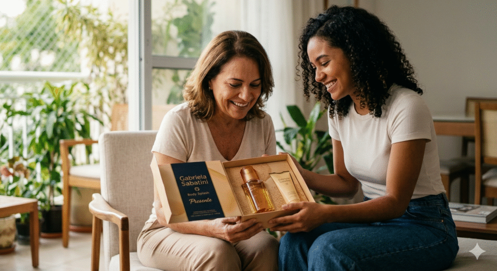 Gabriela Sabatini Body Splash presente econômico Dia das Mães